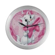 Marie Cat Silver Color Wall Clock