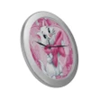 Marie Cat Silver Color Wall Clock
