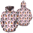 Mickey Minnie Pink All Over Hoodie