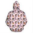 Mickey Minnie Pink All Over Hoodie
