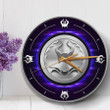 MALEF Silver Wooden Clock