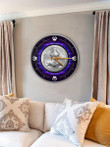 MALEF Silver Wooden Clock