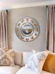 TG Silver Wooden Clock