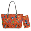 ST Halloween Leather Tote Bag and Wallet