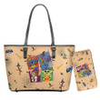 ST & Friends Halloween Leather Tote Bag and Wallet