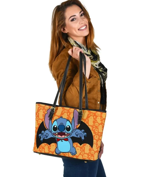 St Halloween Small Leather Tote Bag