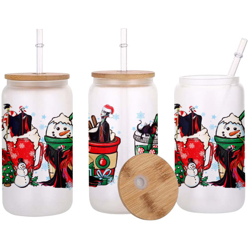 MALEF Christmas Glass Can - Clear or Frosted
