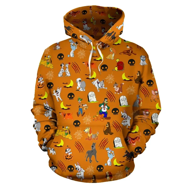 [Express Line Product+ 12$] Halloween Dogs All Over Hoodie