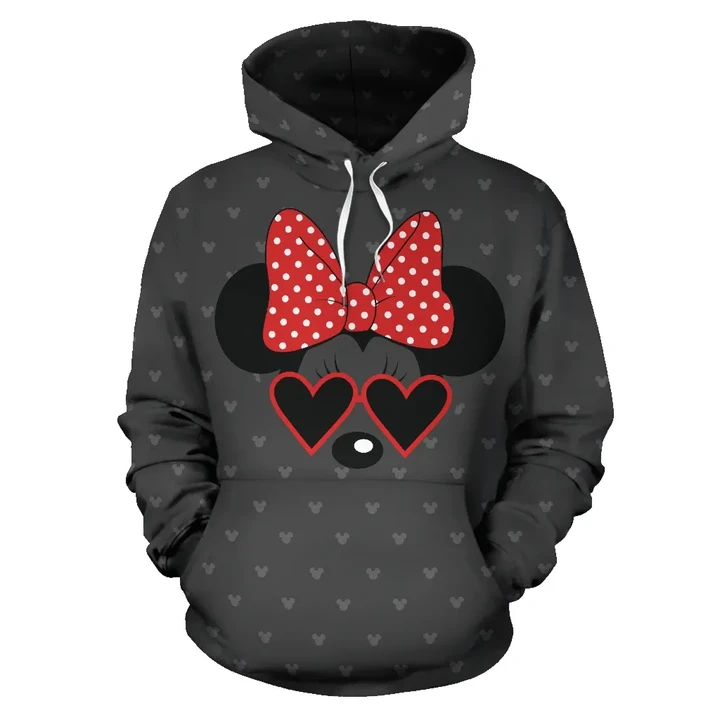 Mk And Minnie Couple All Over Hoodie