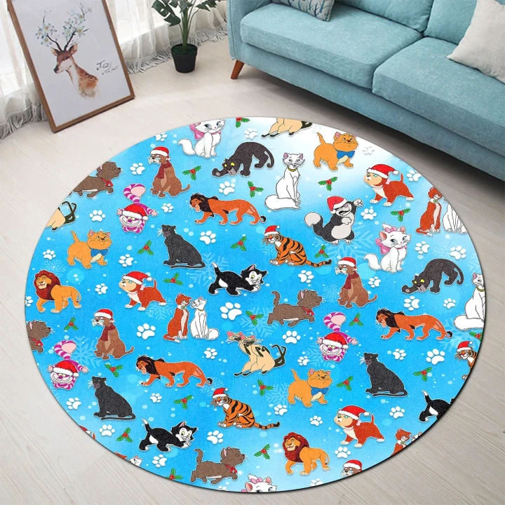 DN Cats Christmas Round Rug
