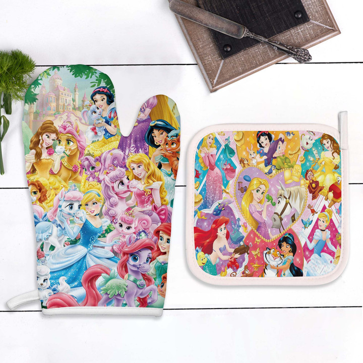 Princess Combo 2 Oven mitts and 1 Pot-Holder