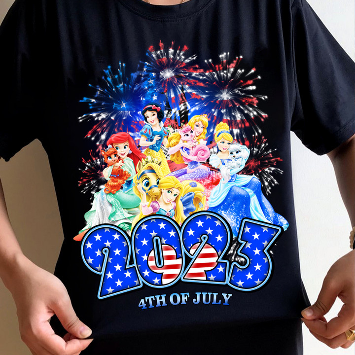 Princess Firework July 4th T-Shirt 2023