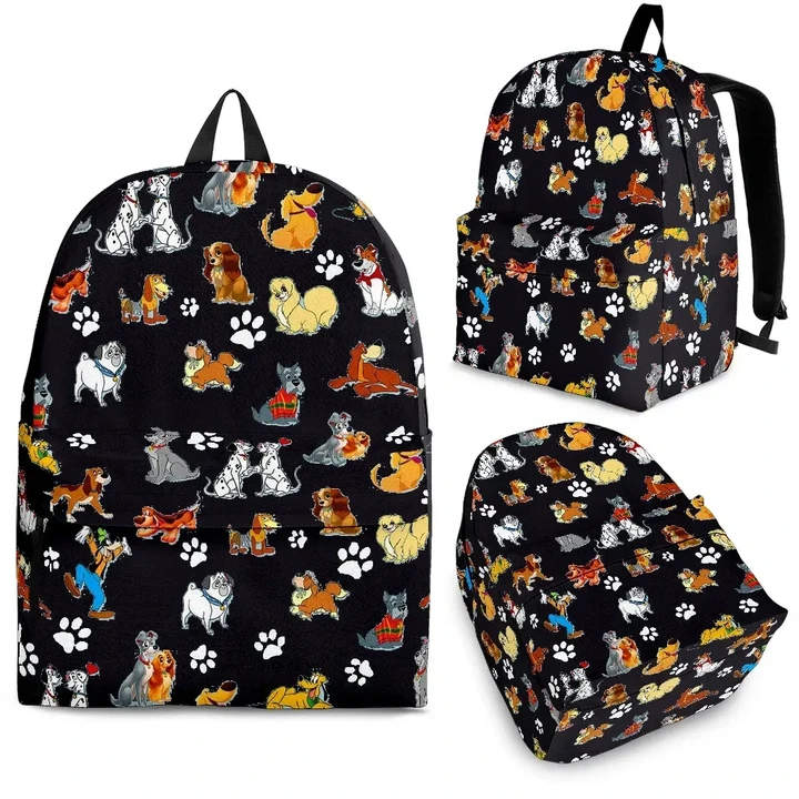 Dogs All Over Backpack Black