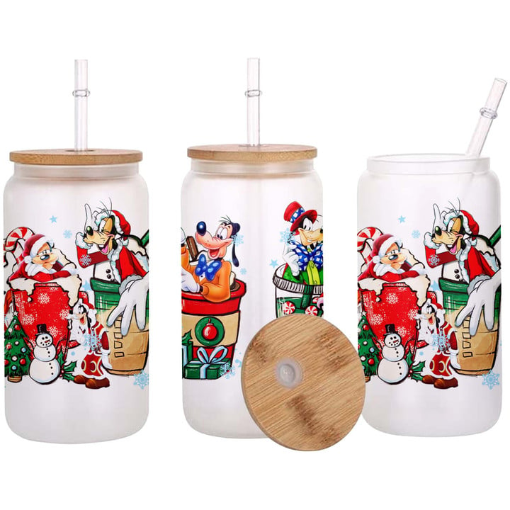 GF Christmas Glass Can - Clear or Frosted