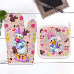 Ds duck Combo 2 Oven mitts and 1 Pot-Holder
