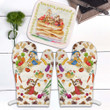 C&D Combo 2 Oven mitts and 1 Pot-Holder