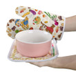C&D Combo 2 Oven mitts and 1 Pot-Holder