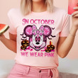 MN Head Halloween Breast Cancer In October T-Shirt