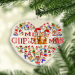 C&D Christmas Ornament - 1-side Transparent Mica