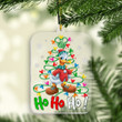 DND3 Hohoho Christmas Ornament - 1-side Transparent Mica