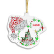 DN3 Christmas Ornament Custom Name - 1-side Transparent Mica