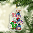 EY Hohoho Christmas Ornament - 1-side Transparent Mica