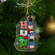 EY Hohoho Christmas Ornament - 1-side Transparent Mica