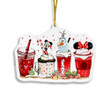 MK Coffee Christmas Ornament - 1-side Transparent Mica
