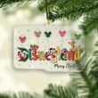 MK&FRIENDS1 Christmas Ornament - 1-side Transparent Mica