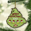 Personalized Grinchmas Ornament, Custom GR Family Christmas Ornament