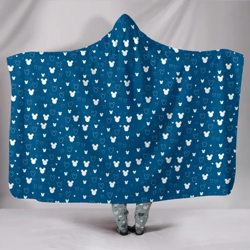 Mk Blue Hooded Blanket