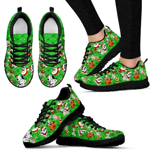 101 Dogs Green Women's Sneakers (Black)