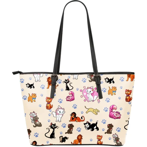 DN Cats - Leather Tote Bag