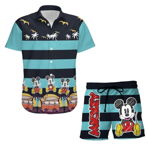 MK Mouse Hawaiian Shirt & Shorts