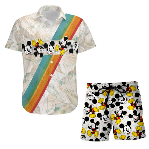 MK Pattern Hawaiian Shirt & Shorts