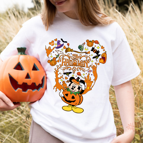 MK Wearing Pumpkin Halloween T-Shirt