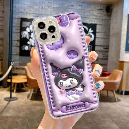 KUROMI 3D Inflated Glass or Glowing Phone Case