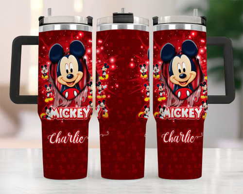 Personalized MK Tumbler 40OZ Hand Cup With Lid + Straw