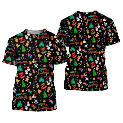 Black Merry Christmas Unisex T-Shirt