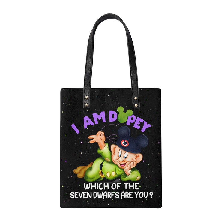 I Am Dopey Leather Ordinary Tote Bag Set