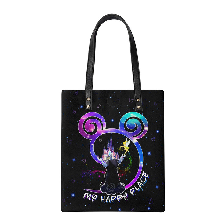 HD My Happy Place Leather Ordinary Tote Bag Set