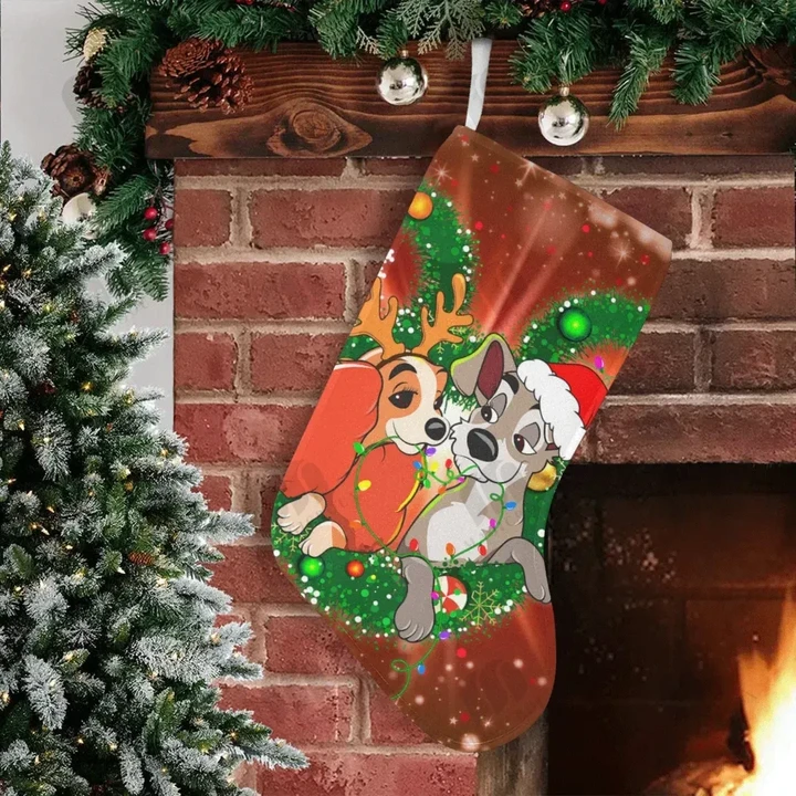 Lady & The Tramp Christmas Stocking (Without Folded Top)