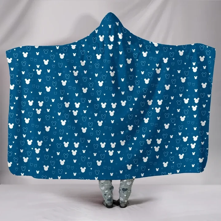 Mk Blue Hooded Blanket