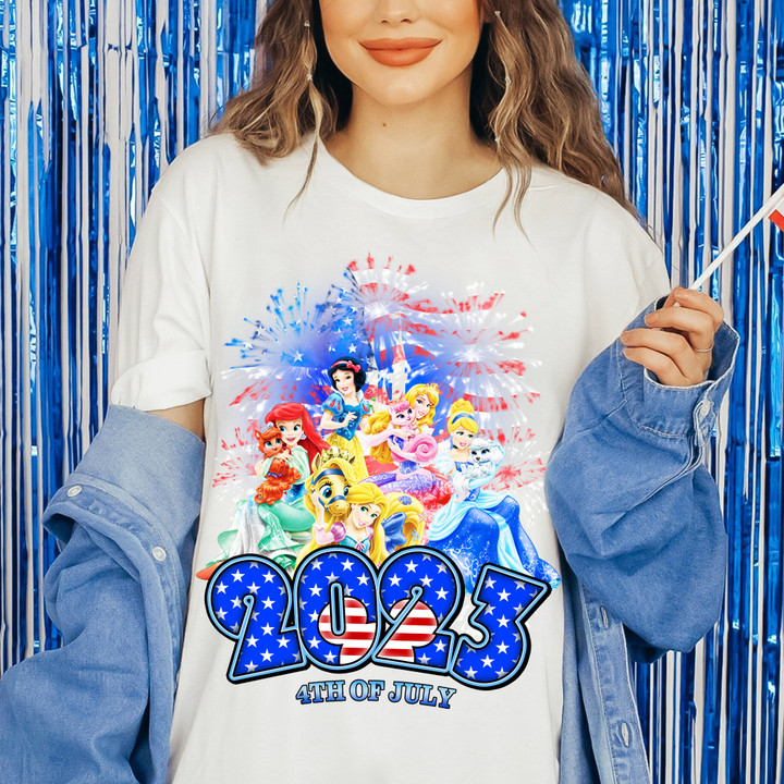 Princess Firework July 4th T-Shirt 2023