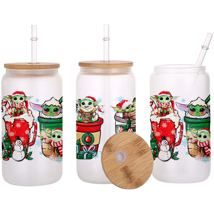 BYD Christmas Glass Can - Clear or Frosted