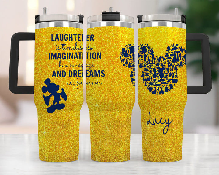 Personalized MK Head Tumbler 40OZ Hand Cup With Lid + Straw