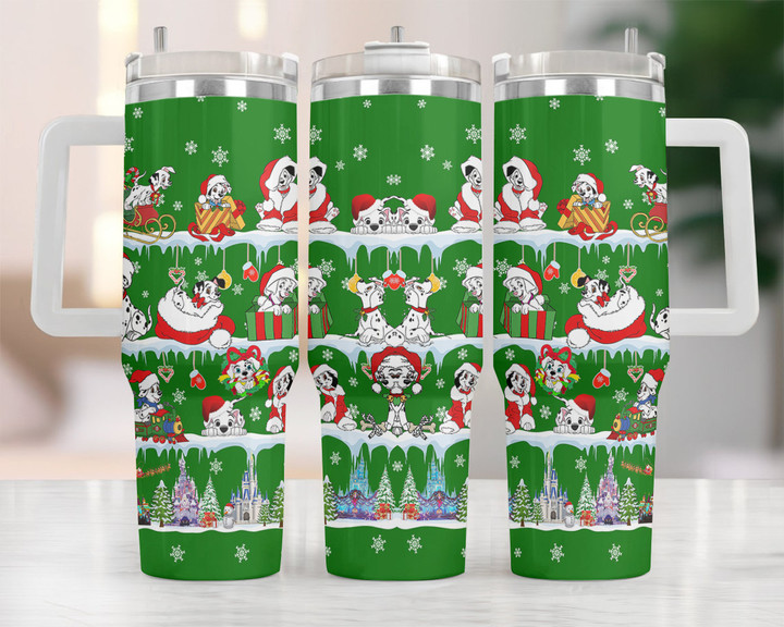 101 DM Christmas Tumbler 40OZ Hand Cup With Lid + Straw