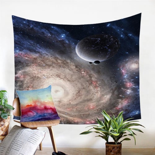3D Printed Outer Space Dark Galaxy Tapestry Wall Hanging Home Decoration