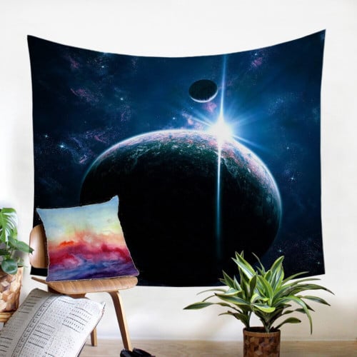 3D Printed Outer Space Planet Tapestry Wall Hanging Home Decoration