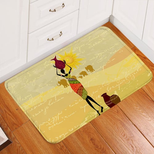 African Style Women Durable Non-Slip Doormat Floor Mat (SW1995)